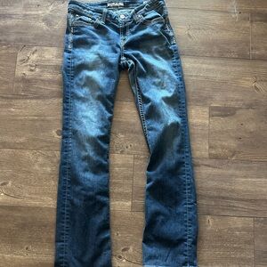 BKE Women's Straight Leg Jeans - Dark Blue